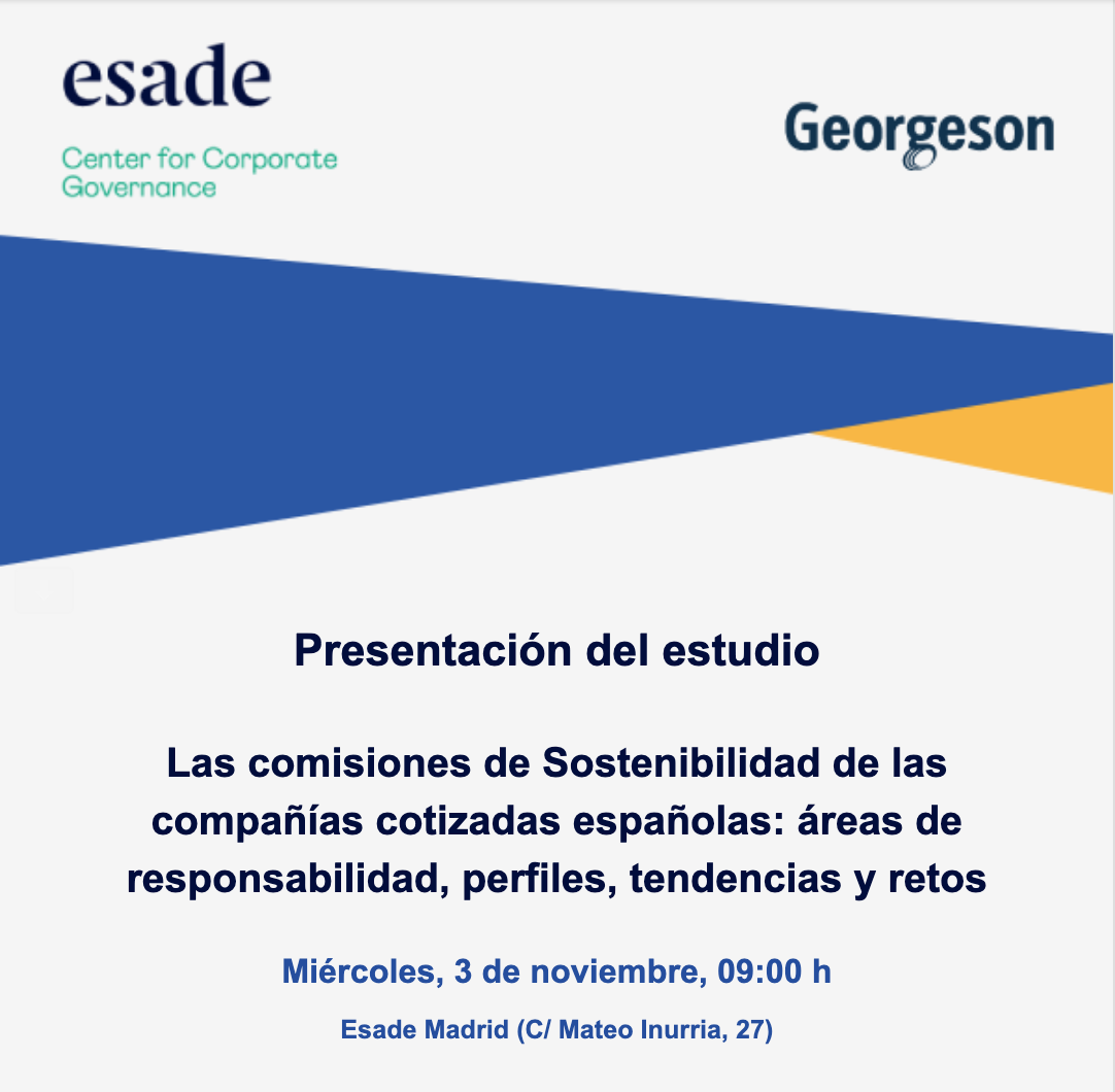 Las comisiones de Sostenibilidad de las compañías cotizadas españolas: áreas de responsabilidad, perfiles, tendencias y retos