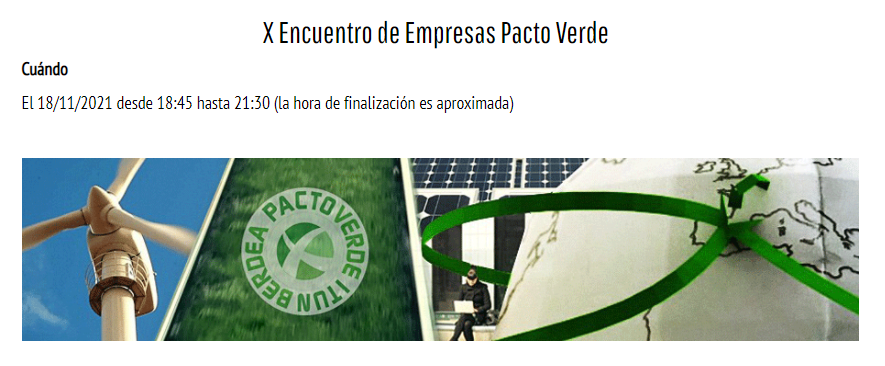 X Encuentro de empresas pacto verde
