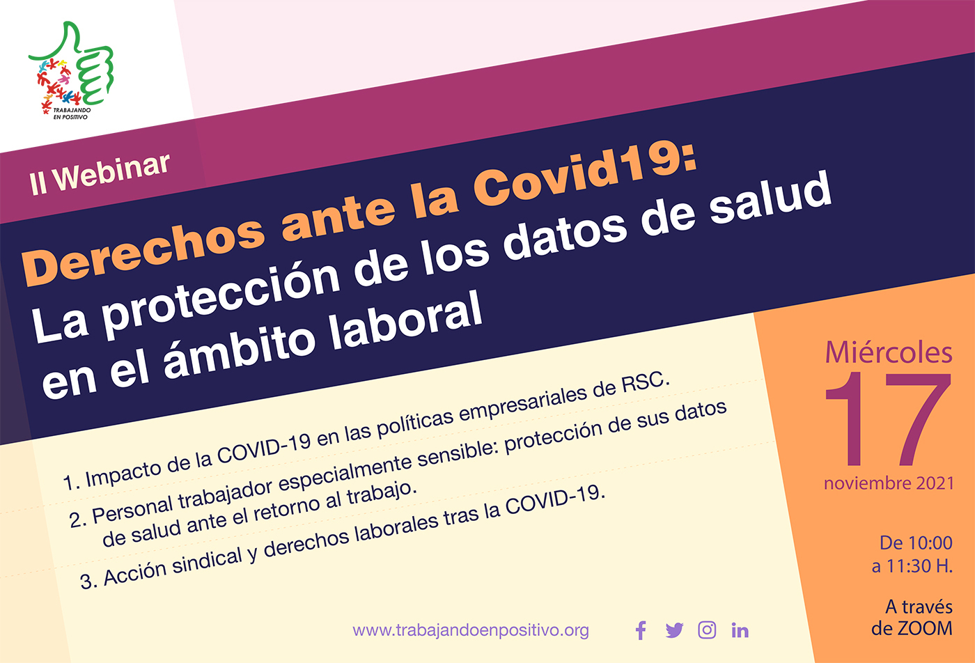 II Webinar “Derechos ante la COVID-19: La protección de los datos de salud en el ámbito laboral”