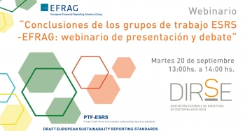 Conclusiones de los grupos de trabajo ESRS -EFRAG: webinario de presentación y debate