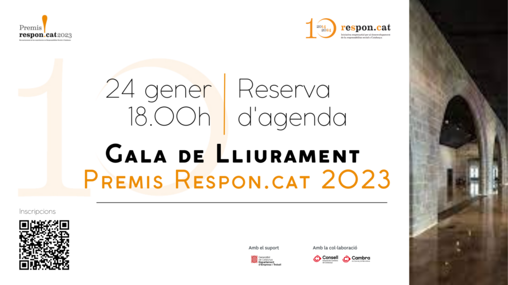24 enero Gala de entrega de los Premios Respon.cat 2023