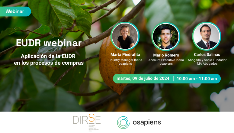 Webinar EUDR - Aplicación de la EUDR en los procesos de compras