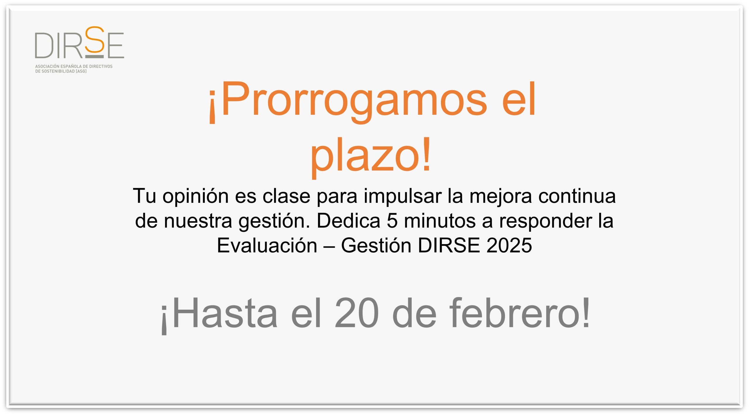 Proroga evaluación